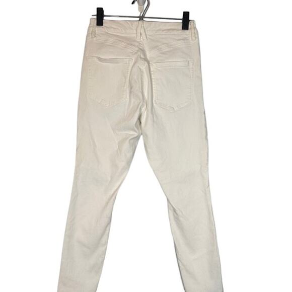 Good American White Destroyed High Rise Skinny Ankle Denim Jeans Women Sz 6/28 - Picture 2 of 8